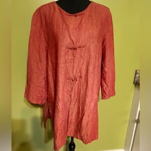 Vivid 100% linen Tunic shirt.